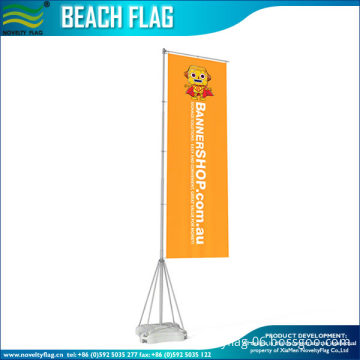 Outdoor giant advertising flag pole with water base